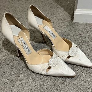 Jimmy Choo white/bridal/wedding shoes